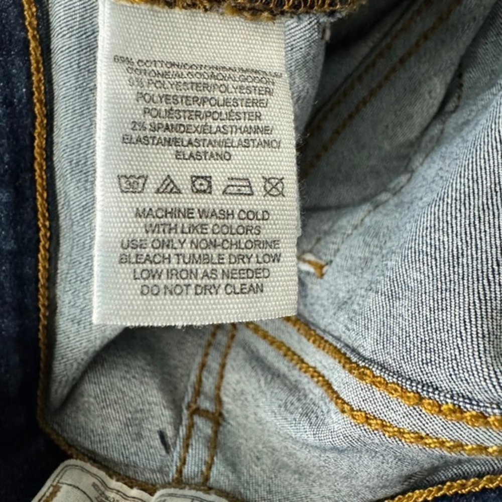 Free People Distressed Jeans Dark Wash Ripped Knee Size 26 - Picture 7 of 10